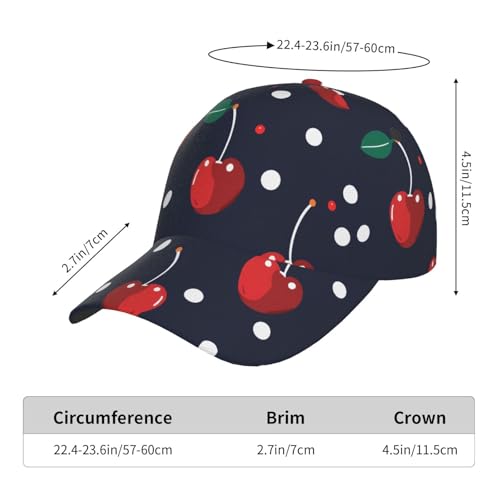 Casquette de baseball cerises respirante, protection solaire réglable pour le sport - 5