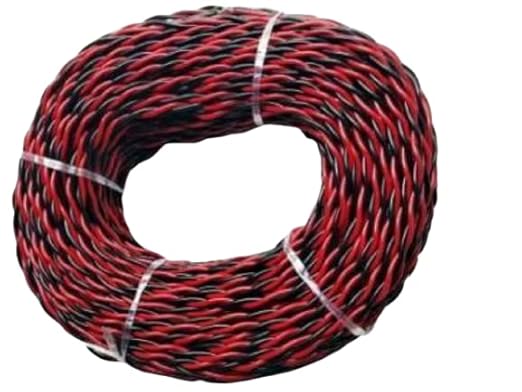 PVC Insulated Double Core Flexible Copper Wire & Cable For Household 90 m Wire, Copper Electric Wire (Red and Black) Pack of 2