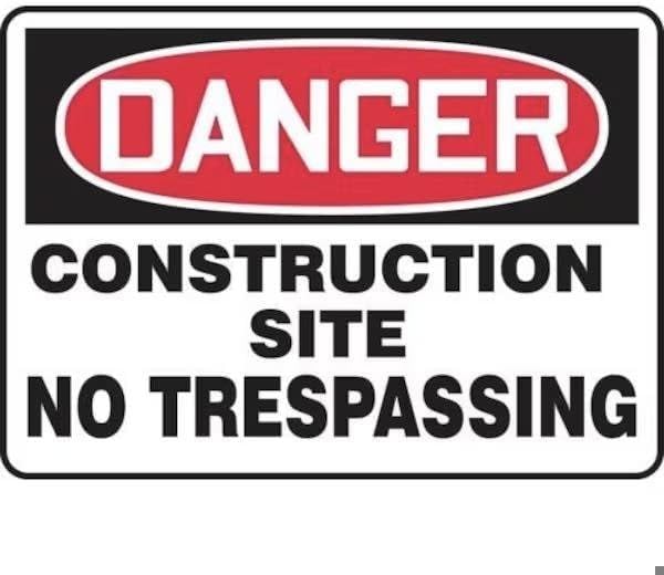 OSHA DANGER SAFETY SIGN CONSTRUCTIO, Mfr: MCRT122VS-A