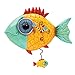Allen Designs P8056 Wide-Eyed Fishy Pendulum Wall Clock 13.5