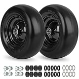 11x4.00-5” Flat Free Lawn Mower Tire and Wheel with Bearing Bore 3/4' or 5/8',...