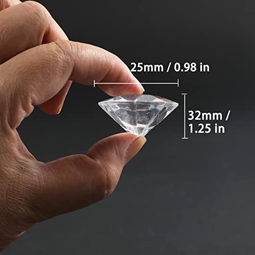 2 Pounds Of 25 Carat Clear Acrylic Diamonds - Big Diamonds For Table Centerpiece Decorations, Wedding Decorations, Bridal Shower Decorations #TOP2