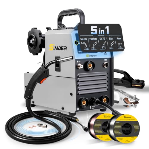Image of SSimder 5 in 1 Multiprocess Pulse MIG Welder, 140A for Home Garage DIY