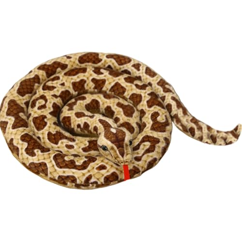 Serpent en peluche python géant de 190 cm pour déco et blagues