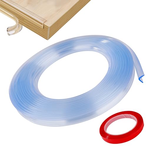 Protector para Bordes Transparente Protecciones de Esquinas para Bebés con Cinta de Doble Cara para Seguridad Bebés y niños 6 Metros