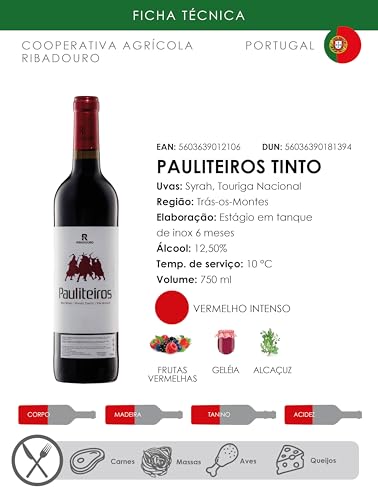Pauliteiros Vinho Tinto Português Ribadouro 750Ml