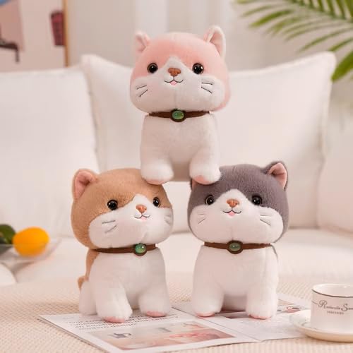 Image of Cat Soft Toy Adorable Kitten Animal Stuffed Toys Plushie Plush for Kids Girls Baby Toddlers Gift 25cm