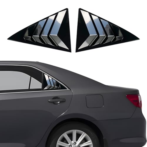 XYHGM for Toyota Camry 2012 2013 2014 2015 2016 2017 Window Louvers Front Side Racing Style ABS Window Louvers Air Vent Scoop Shades Cover Blinds Trim Exterior Accessories 2PCS(Bright Pitch Black) by XYHGM - Used condition - US$33.34