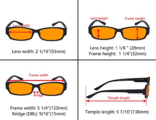 Image of Eyekepper 4-pack Blue Light Blocking Glasses for Women Orange Tinted