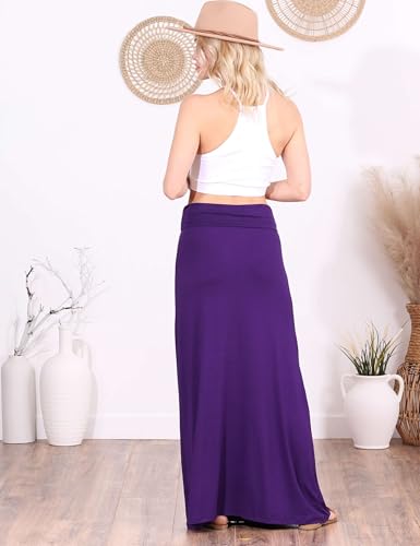Image of Popana Long Maxi Skirt for Women, Flowy Long Skirts for Women | High Waisted Soft Trendy Rayon, Sundress Convertible Skirt, Long Length Bodycon Maxi Skirt, Petite and Plus Size