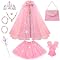 Meland Princess Dress Up Costume For Girls – 11-Piece Set With Cape, Crown, Purse & Accessories, Ages 3-8