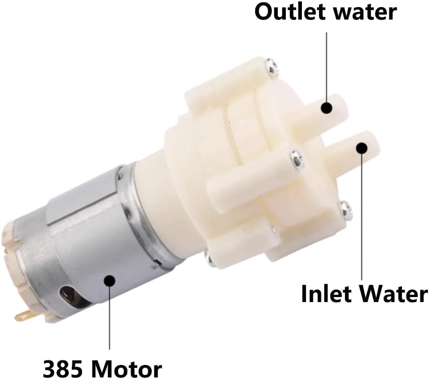 Mini DC 6V to 12V R385 Water Pump Micro Self-priming Cooled Water Air Diaphragm Pump 2pcs