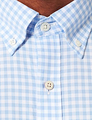 GANT Men's REG Broadcloth Gingham BD, Capri Blue, M