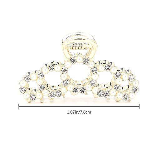 Hair Clip Faux Pearl Hair Claw Delicate Hair Clamp for Fixing Hair Accessories for Women and Girls - Image 2
