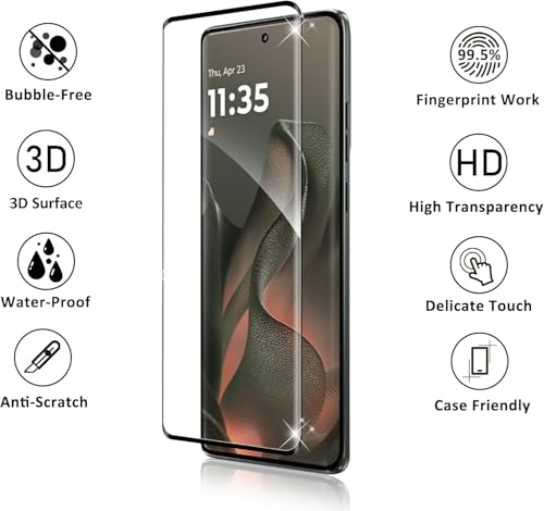 Image of Advanced HD+ Gorilla Tempered Glass Screen Protector Designed for Realme 16 Pro 5G - Edge to Edge Full Screen Coverage with Easy Installation Kit (Anti-Scratch)