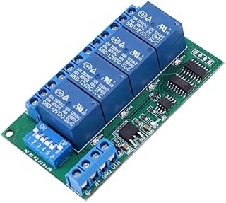 DierCosy Relay Module, Relay Module Relay Board 12V RS485 4-Channel Relay Interface Board Electrical Equipments Blue, Relay Board