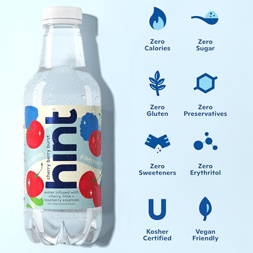 Hint Fruit-Infused Bottled Water, Summer Classics Variety Pack - Sugar Free Flavored Water with Zero Calories, Natural Fruit Essences, and No Artificial Sweeteners - 16 Fl Oz (Pack of 12)
