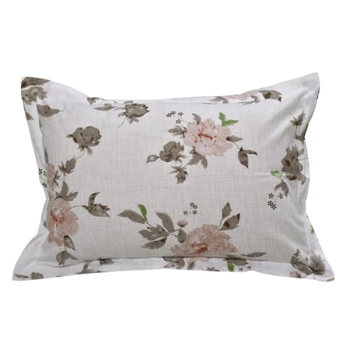 Image of Huesland by Ahmedabad Cotton 144 TC Cotton Elastic Fitted Bedsheet for Single Bed with 1 Pillow Cover | 36 x 78 inches