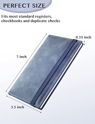 Image of Zreal Checkbook Cover for Men & Women Snakeskin Pattern, Jean Blue, 7.0 x 3.5 x 0.35 inches, Minimalist