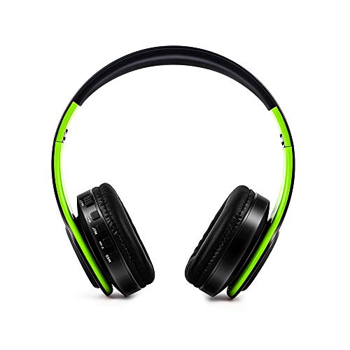 KuanDar Ele Casque Gaming，Microphone à Réduction du Bruit， Microphone - Écouteurs Audio Haute Qualité + Fortes Basses - Micro Casque Gaming Anti Bruit pour PC Portable, Green