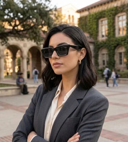 Image of Retro Vintage Rectangilar Thick Abstract UV-Protected Sunglasses For Men And Women