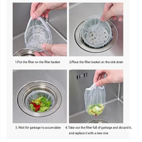 100 bolsas desechables para filtro de cocina miniatura 4
