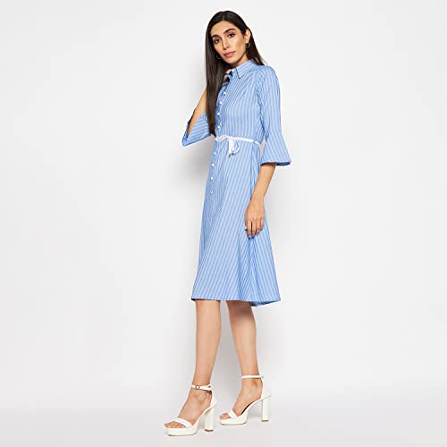Image of CAMEY Women Striped Cotton Dress
