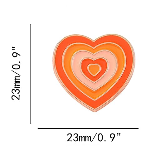 12 Pcs Rainbow Color Heart Enamel Pins Cute Rainbow Gradient Heart Shape Brooch Fashion Shiny Brooch for Any Special Occasions2