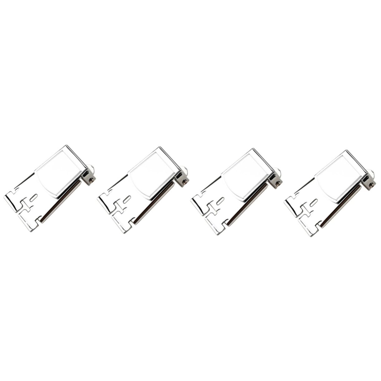 ibasenice 4stücke Saiten-banjo-saitenhalter Aus Metall Hochwertiger Langlebiger Chrom-banjo-bauteil-ersatz Mit Einfachem Einbau Lösung Für Musiker