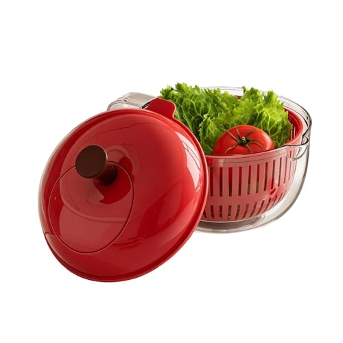 De Frutas - Utensilio de Cocina con Manivela para Lavar,Centrifugador de Frutas y Verduras | para Verduras Ensaladas Frutos del Bosque Hogar Cocina Casa de Campo Acampada Picnic