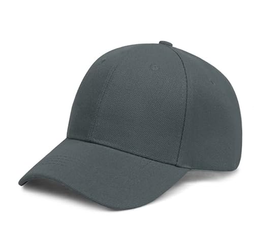 Image of Men's Baseball Cap, Unisex Adjustable Baseball Cap Polo Golf Style Sports Sun Hat for Women's Men's Grey, Dark Grey
