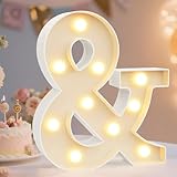 Ampersand Symbol Marquee Letter Lights Alphabet Light Up Sign for Wedding Home Party Bar Decoration &