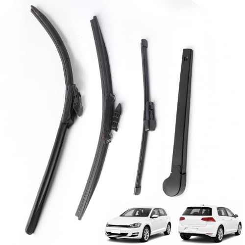 4 Stück - Scheibenwischer Vorne und Hinten Set für VW Golf 7 VII 2012-2019