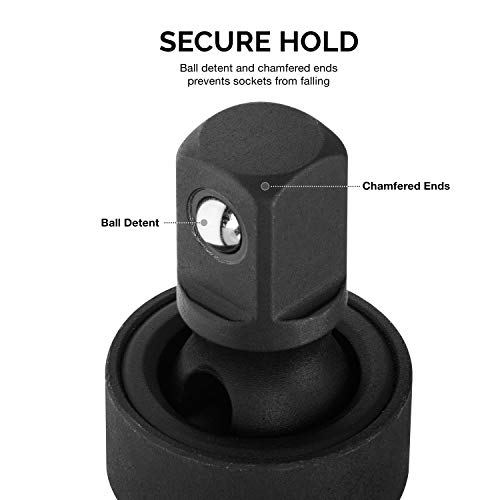 Image of NEIKO 02430A 1 /2 inch Drive Universal Joint Swivel Socket Adapter | Cr-Mo Impact Grade