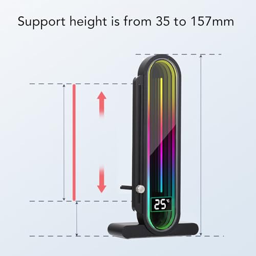 Soporte ajustable para GPU RGB con display de temperatura miniatura 5