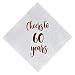 Cheers to 60 Years Cocktail Napkins, 50-Pack 3ply White Rose Gold 60th Birthday Dinner Celebration Party Decoration Napkin
