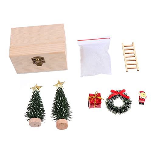 Boîte en bois pour Noël et ornements de pin : le cadeau de table blush idéal