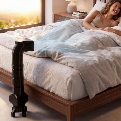 ANIMOASIS Bed Cooling System Under-Sheet Midnight for Night Sweats Bed Fan Under Sheets for Hot Sleepers Bed Cooler for Cooler More Comfortable Sleep