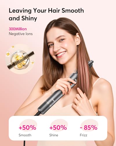 Image of 2-in-1 Hair Dryer Brush, Ionic Blow Dryer Brush for Fast Drying & Styling, Hot Air Brush for Smooth, Frizz-Free & Volumizing Hair, Lightweight Easy-to-Use for Daily Styling