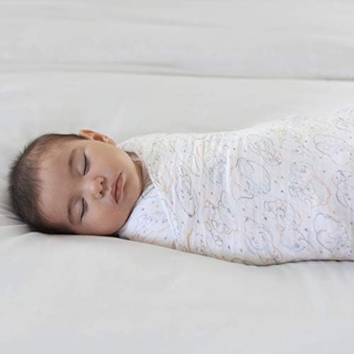 aden + anais Dumbo Swaddle Blanket - Pack of 3 | Disney Baby | Large 100% Breathable Muslin Cotton Wrap Set for Infant Girls & Boys | Adorable My Darling Dumbo Print Designs | Newborn Sleep Essential