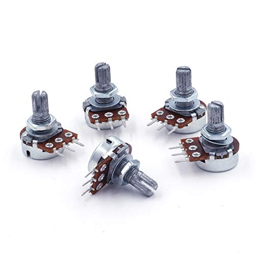 5x Potentiomètre mono logarithmique Axial 500KΩ (A500K), pour PCB Cover
