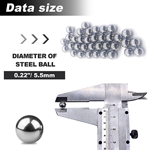 200 Pieces Paint Mixing Balls 5.5mm/0.22 Inch Steel