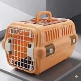N&S ペットキャリー 犬 猫用 キャリーバッグ ハードキャリー トップオープン 航空機対応 IATA基準 Mサイズ オレンジ