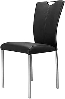 LIOONS Robusto Sillas de Comedor Sillas de Comedor de Acero Inoxidable, Silla de Cocina cómoda, Silla Lateral ergonómica para Sala de Estar, Cocina, Comedor, sillas Carga Estable