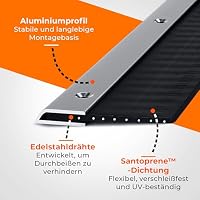 Raxit | Breite Türdichtungs-Set gegen Mäuse & Ratten | 3m x 20mm | Dichtungsleiste mit Edelstahl-Verstärkung für breite Türen, Garagentore, Rolltore | Einfache Montage, Wetterfest & Langlebig – Ansicht 3