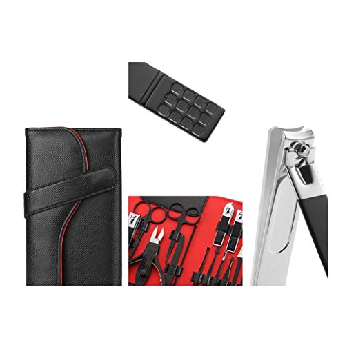HONGYIFEI2021 Nagelset Damen Schwarz Nagelknipser Set Edelstahl Nagelknipser Sets Gesicht Haut- und Nagelpflege… – Bild 3