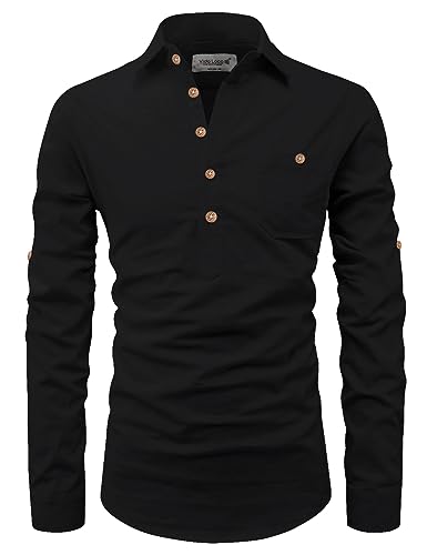 Image of Vida Loca Men Cotton Full Sleeve Casual Spread Collor Slim Fit Short Kurta for Men and Boys (Pack of 2)