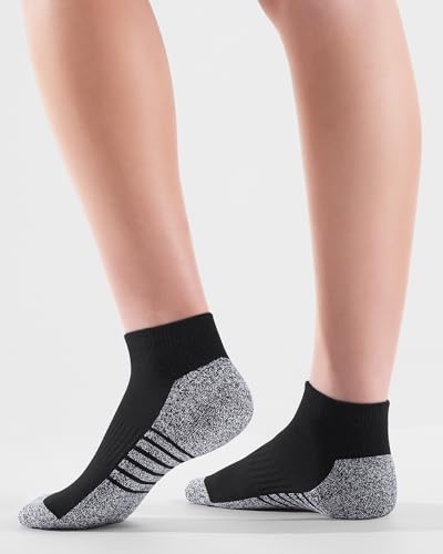 BOOPH 10 Pcs Kids Socks Girls Boys Low Cut Cushioned Compression Ankle Athletic Running Socks3