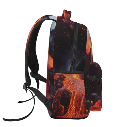 Red Hot Lava from Kilauea Volcano Backpack for Women Men Laptop Backpack Lightweight Computer Bag Travel Casual Daypack3