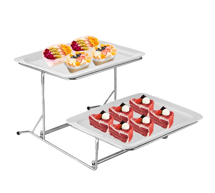 Amazon｜ビュッフェディスプレイプレート 2段サービングトレイスタンド